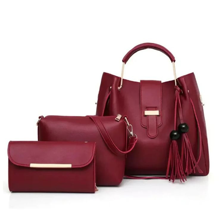 3Pcs PU Leather Ladies Hand Bags Set